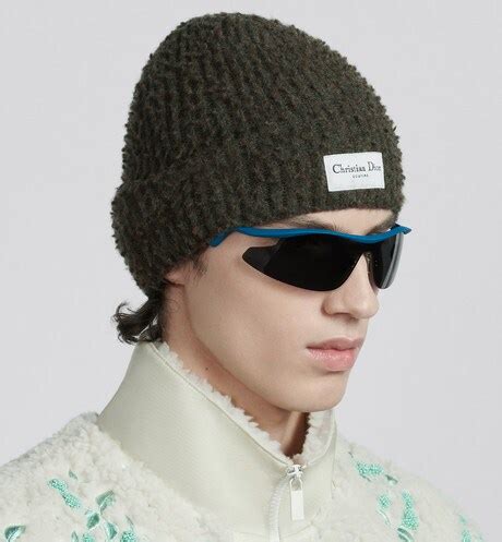 christian dior biene|Christian Dior Couture Beanie Khaki Wool Knit .